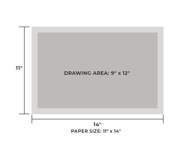 Commission Drawing Size Template | Daniel Dahlen | Portrait Artist